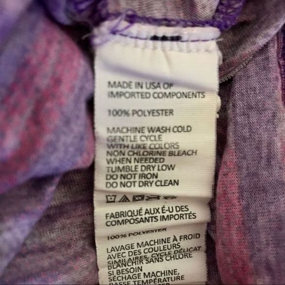 Prana top in rich purple hues, cool ethnic design. - Picture 7 of 7